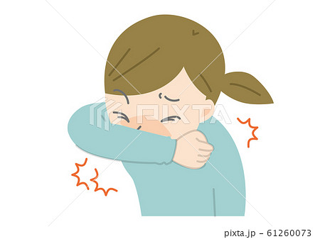 child coughing into elbow