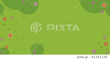 Meadow with flowers vector flat isolated Meadow with flowers vector flat isolated 61261236