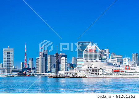 東京　東京タワーと晴海周辺の風景 61261262
