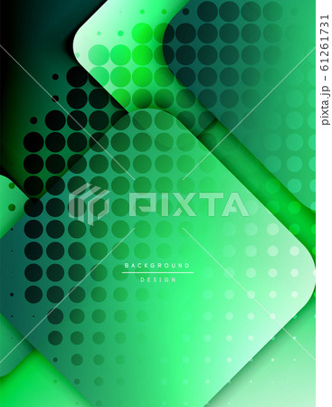 Rounded squares shapes composition geometric abstract background. 3D shadow effects and fluid gradients. Modern overlapping forms. 61261731