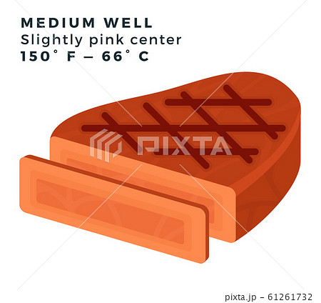 Medium Well steak vector flat icon Medium Well steak vector flat icon 61261732