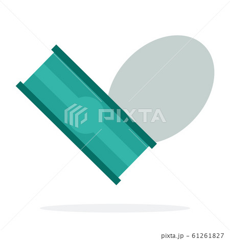 Opened used can tin flat isolated 61261827