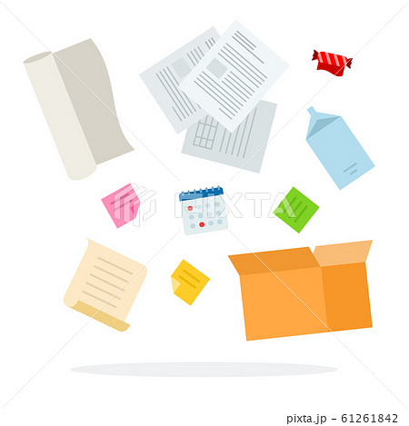 Paper trash for sorting vector flat isolated 61261842
