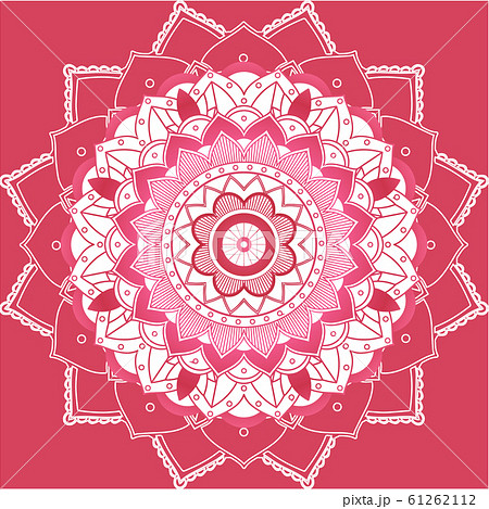 Mandala patterns on pink background Mandala patterns on pink background 61262112