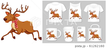 Christmas theme with reindeer on product templates Christmas theme with reindeer on product templates 61262160