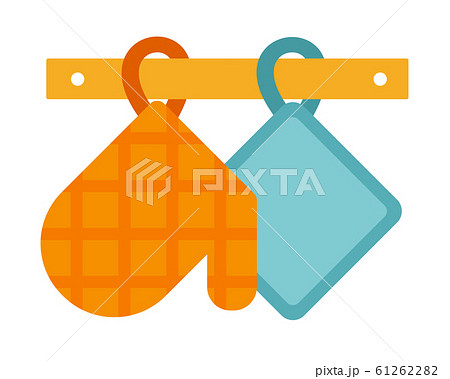 Kitchen pothook for hot vector flat isolated 61262282