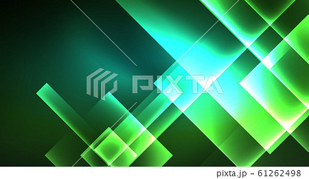 Neon geometric abstract background in hipster style on light background. Space retro design. Color geometric pattern. Square shape abstract background. 61262498