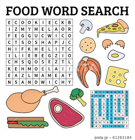 Food Word Search Puzzle Stock Illustrations – 819 Food Word Search