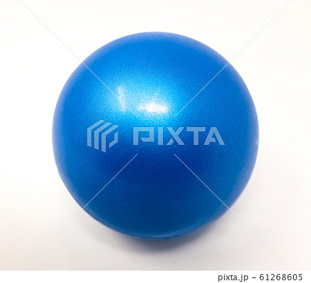 ボール ゴムボール 青の写真素材