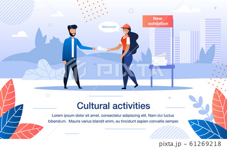 Volunteering on Cultural Activities Vector Banner 61269218