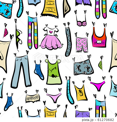 Clothes sketch, seamless pattern for your design 61270682