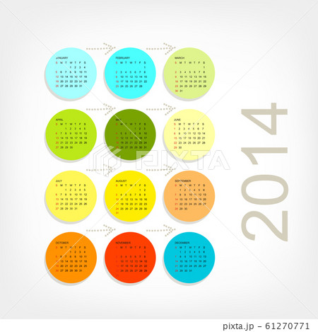 Calendar grid 2014 for your design Calendar grid 2014 for your design 61270771