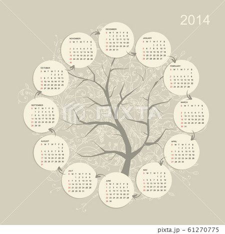 Calendar grid 2014 for your design Calendar grid 2014 for your design 61270775