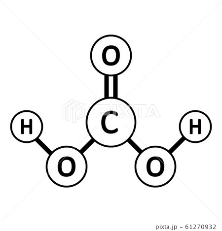 Carbonic acid molecule icon. 61270932