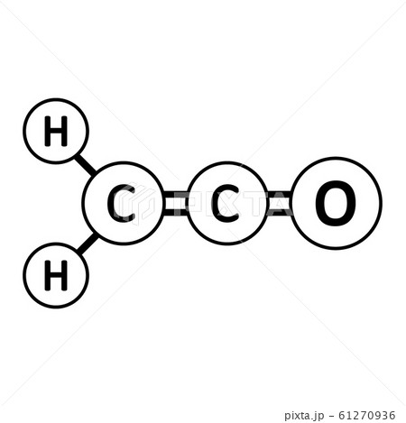 Ketene gas molecule icon. 61270936