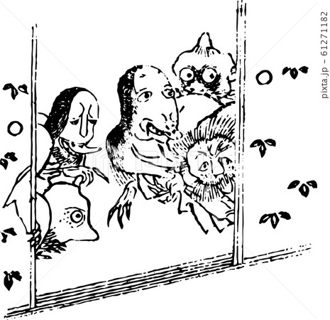 襖からのぞき込む妖怪たち 襖からのぞき込む妖怪たち 61271182