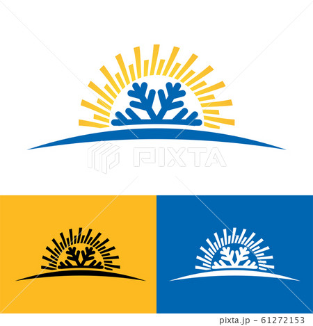 Air conditioner logo sign symbol Hot and cold symbol Air conditioner logo sign symbol Hot and cold symbol 61272153