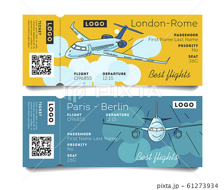 Airplane Boarding Pass Admission Ticket To The のイラスト素材