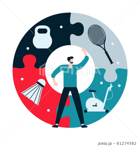 People Sport. Fitness app. Healthy lifestyle 61274562