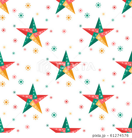 New year Christmas seamless pattern star origami 61274576