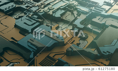 Sci Fi Industrial Background. Futuristic Concept 61275180