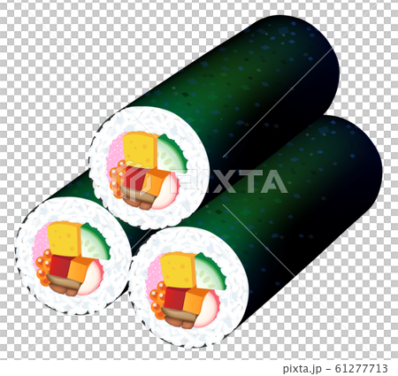 恵方巻き　白背景 61277713
