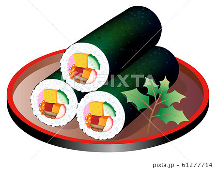 恵方巻き 白背景 恵方巻き 白背景 61277714