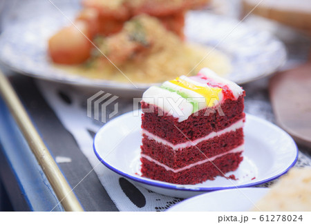 Fresh Homemade Delicious Multilayered Red Velvet Cake 61278024
