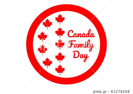Concept of Family Day in Canada. Template for background, banner, card, poster with text inscription Concept of Family Day in Canada. Template for background, banner, card, poster with text inscription 61278208