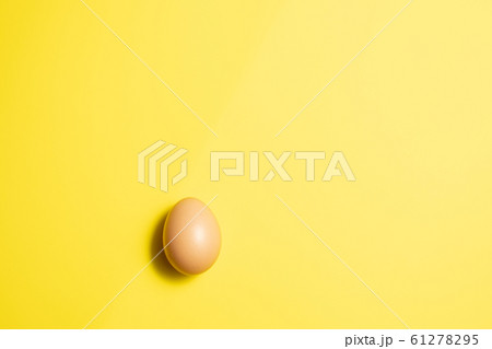 Fresh Easter Egg on a Yellow Background. Happy Easter Fresh Easter Egg on a Yellow Background. Happy Easter 61278295