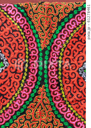Texture of Nepalese national fabric, background Texture of Nepalese national fabric, background 61278461