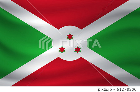 Waving flag of Burundi. Vector illustration Waving flag of Burundi. Vector illustration 61278506