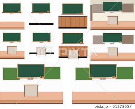 イラスト素材 黒板 パターン 教室 背景のイラスト素材