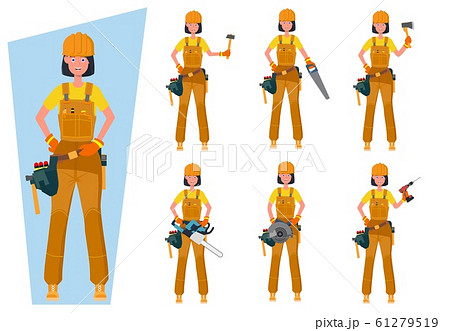 Worker in special clothes. Vector flat illustration. Worker in special clothes. Vector flat illustration. 61279519