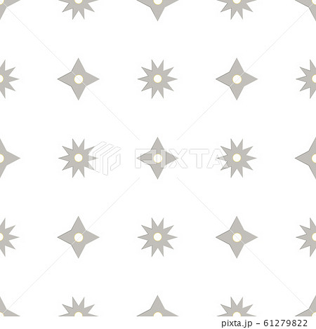 Seamless pattern with shurikens. Ninja weapon 61279822