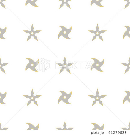 Seamless pattern with shurikens. Ninja weapon. Seamless pattern with shurikens. Ninja weapon. 61279823