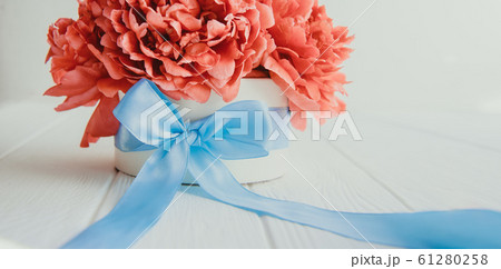 Cropped beautiful red peony flower bouquet in Cropped beautiful red peony flower bouquet in 61280258