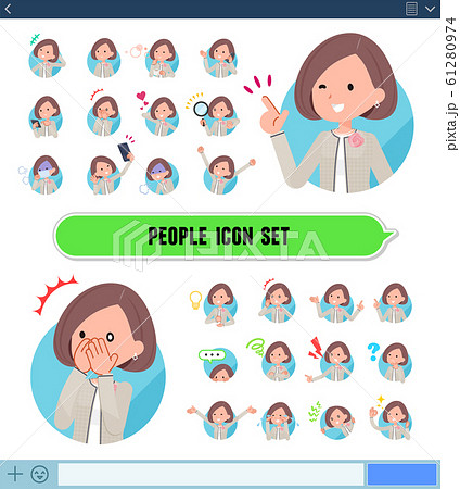 flat Formal no collar jacket women_icon 61280974