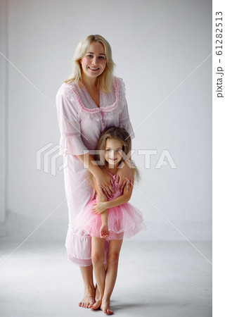Mother and little daughter have fun at home 61282513