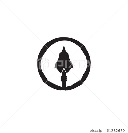 Spear logo design vector template 61282670