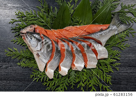 美味しい鮭の切り身 61283156
