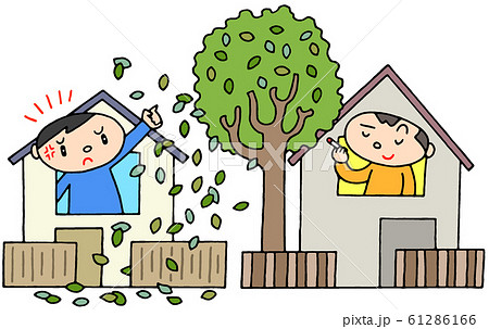 隣家の落ち葉問題 61286166