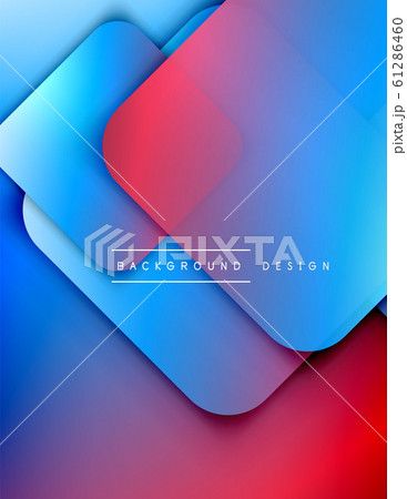 Rounded squares shapes composition geometric abstract background. 3D shadow effects and fluid gradients. Modern overlapping forms. Rounded squares shapes composition geometric abstract background. 3D shadow effects and fluid gradients. Modern overlapping forms. 61286460