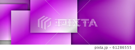 Square shapes composition geometric abstract background. 3D shadow effects and fluid gradients. Modern overlapping forms 61286555