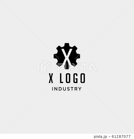 gear machine logo initial x industry vector icon 61287077