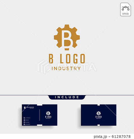 gear machine logo initial b industry vector iconのイラスト素材 [61287078] - PIXTA