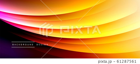 Wave liquid style lines with shadows and light on gradient background. Trendy simple fluid color gradient abstract background with dynamic straight shadow line effect Wave liquid style lines with shadows and light on gradient background. Trendy simple fluid color gradient abstract background with dynamic straight shadow line effect 61287561