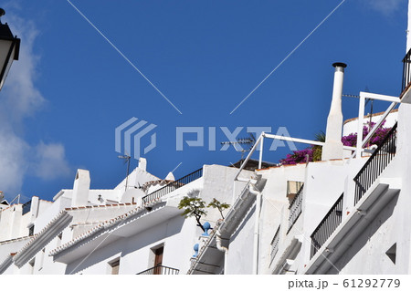 フリヒリアナの白い街並みの写真素材