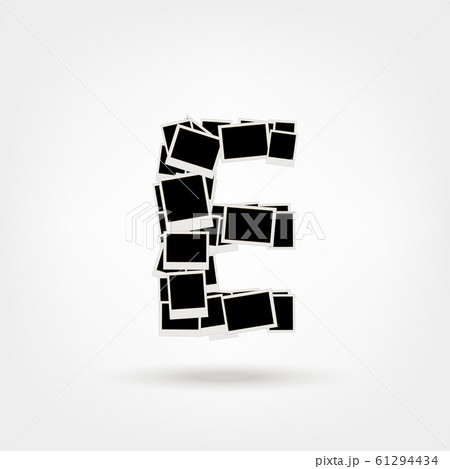 Letter E made from photo frames, insert your photos 61294434