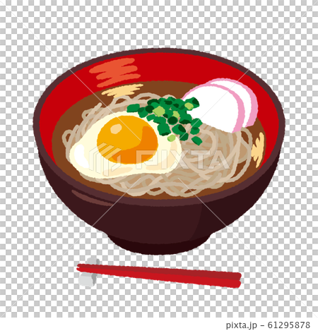 月見そばのイラスト 61295878